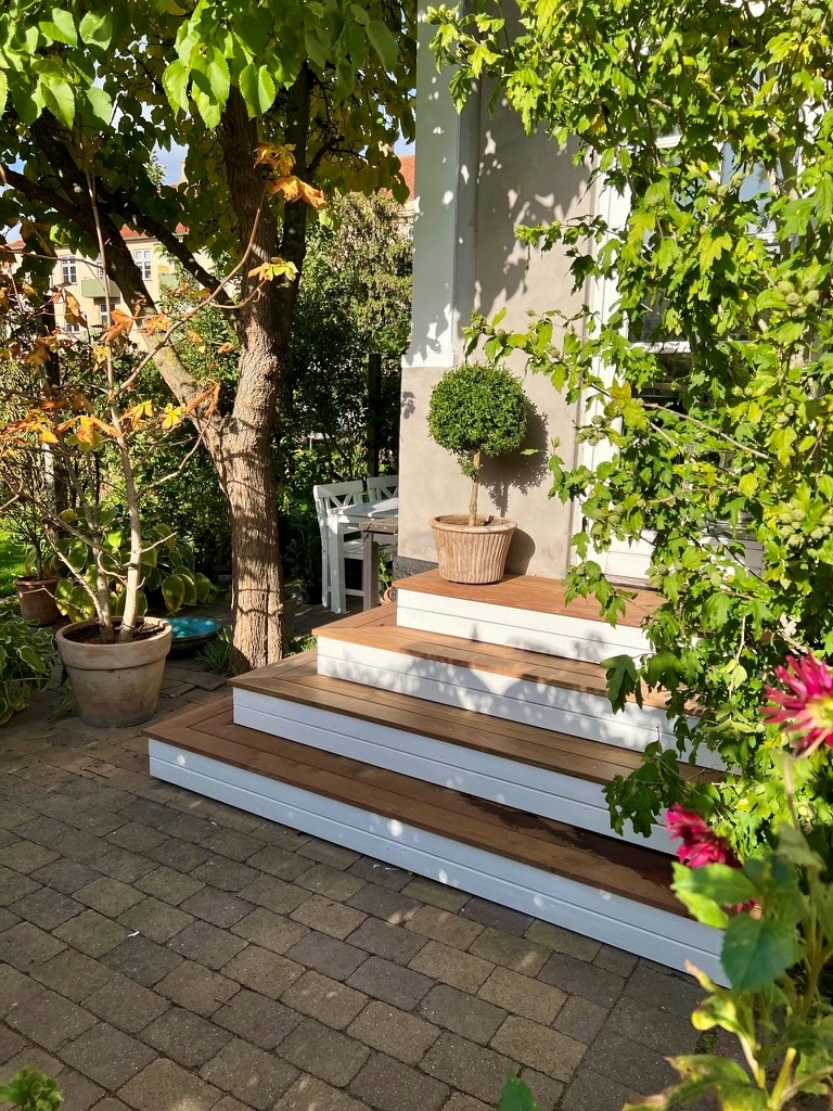 træterrasse trappe